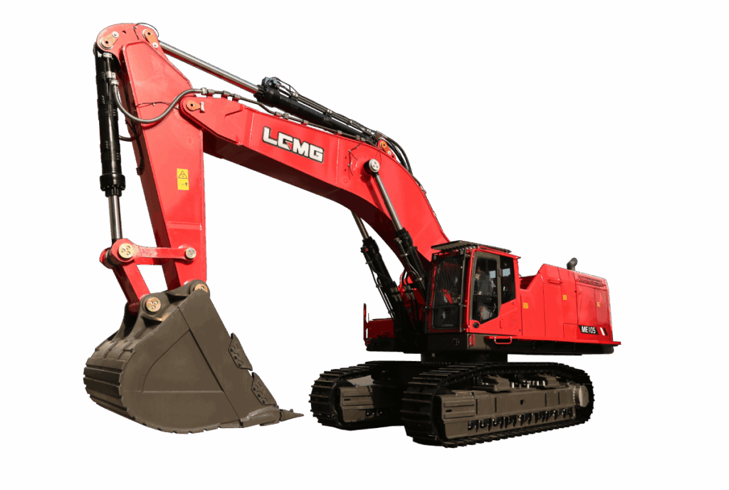 LGMG ME130 Mining Excavator operating at a construction site in Saudi Arabia